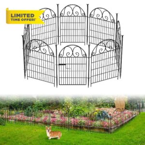 Tall Garden Fence Animal Barrier with Gate
