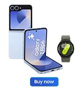 Samsung Galaxy Z Flip6 AI Smartphone, Unlocked Android Smartphone, 256GB Storage, Silver Shadow a...