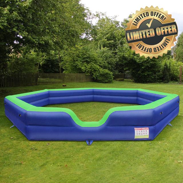 Inflatable Gaga Ball Pit 15ft Portable Gaga Pit Inflatable Gagaball Court with 550W Blower Suitable for Home School Outdoor Indoor Inflatable Sport Games