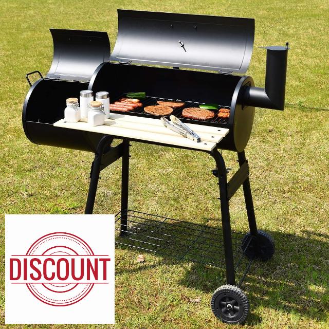 Panana Charcoal Barbecue Grill with Offset Smoker
