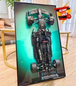iCUANUTY Display Wall Mount for Lego Technic Mercedes AMG F1 W14 E Race Car 42171