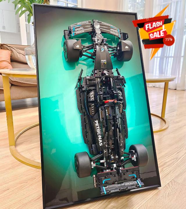 iCUANUTY Display Wall Mount for Lego Technic Mercedes AMG F1 W14 E Race Car 42171