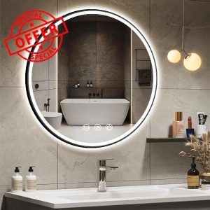 Round Frame LED Bathroom Mirror 32Inch