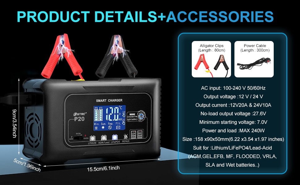 Portable Battery Maintainer, Lithium Batteries