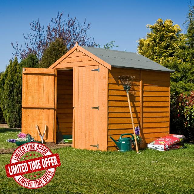 6 x 6 Overlap Double Door - Garden Storage Outdoor Wooden Shed