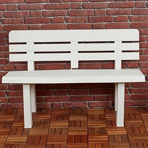 2 seater plastic garden bench weather resistant waterproof outdoor furniture