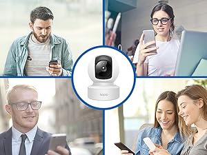 Pan/Tilt Home Security Wi-Fi Camera, High-Definition Video, Advanced Night Vision, Motion Detection