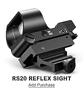 Feyachi R122 Rifle Scope 4x32 Red-Green-Blue Illuminated Rapid Range Reticle Scope with 2 Top Fib...