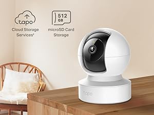 Pan/Tilt Home Security Wi-Fi Camera, High-Definition Video, Advanced Night Vision, Motion Detection