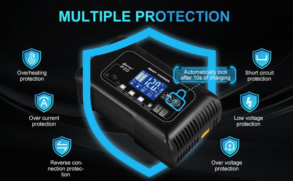 12V/24V Smart Car Battery Charger
