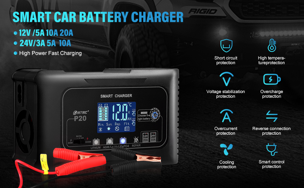 20-Amp LiFePO4 Battery Charger,