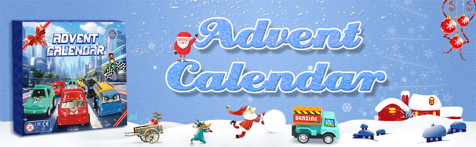 Christmas Pull Back Cars Countdown Calendar