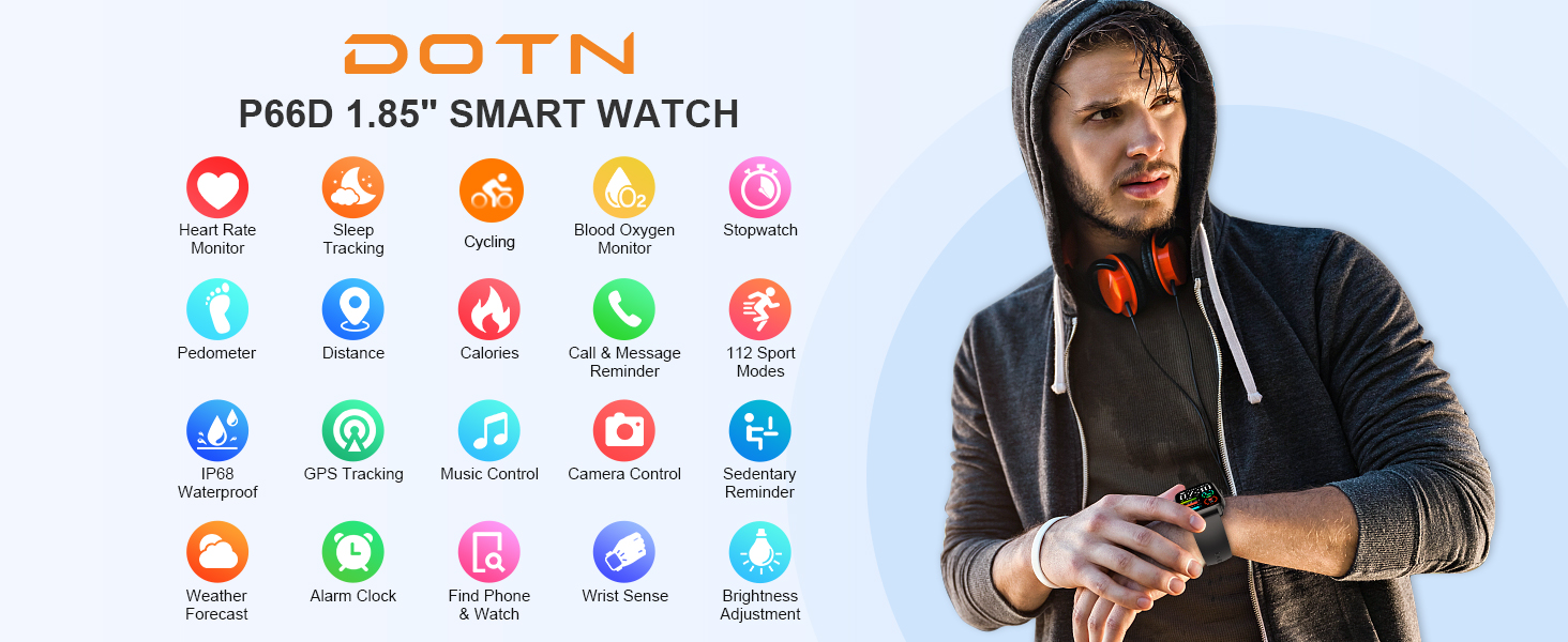 dotn 1.85-Inch smart watch