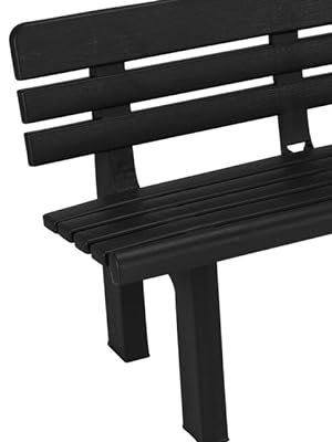 2 seater plastic garden bench weather resistant waterproof outdoor furniture