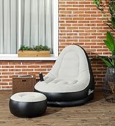 Outsunny King Size Bed with Built-in Electric Pump and Integrated Pillow, Inflatable Mattress wit...