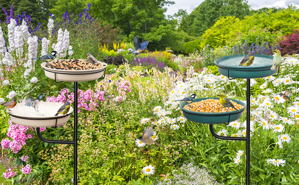 Bird Bath Feeder Water Station