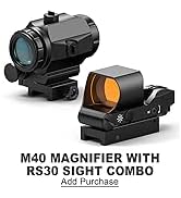 Feyachi M40 3X Red Dot Magnifier with Flip to Side Mount, Focus Adjustment, Windage & Elevation A...