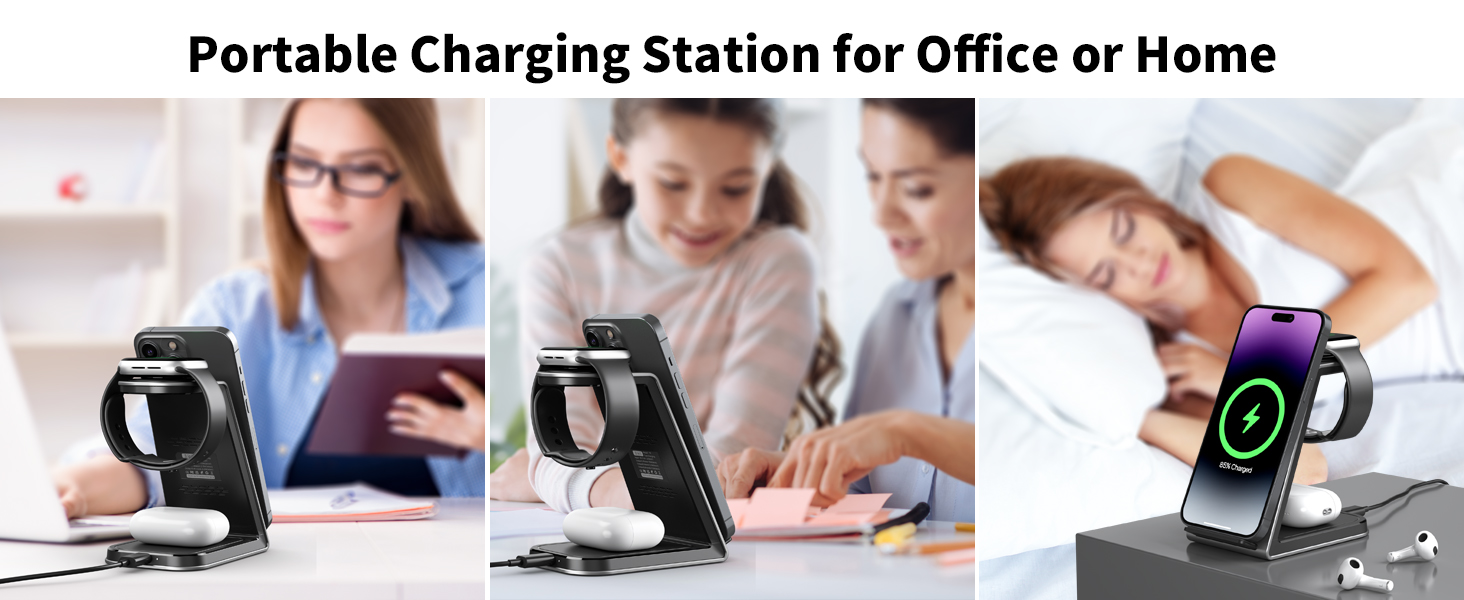 3 in 1 wireless charger stand