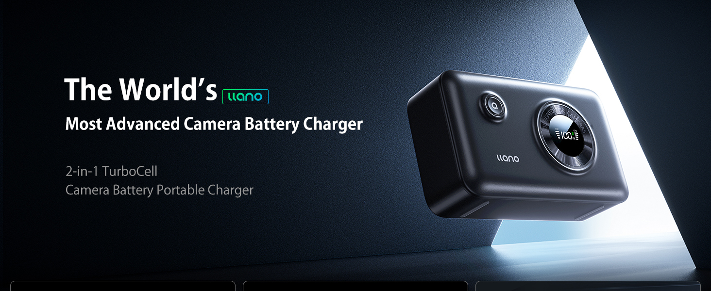 2-in-1 Turbocell Camera Battery Potable Charger