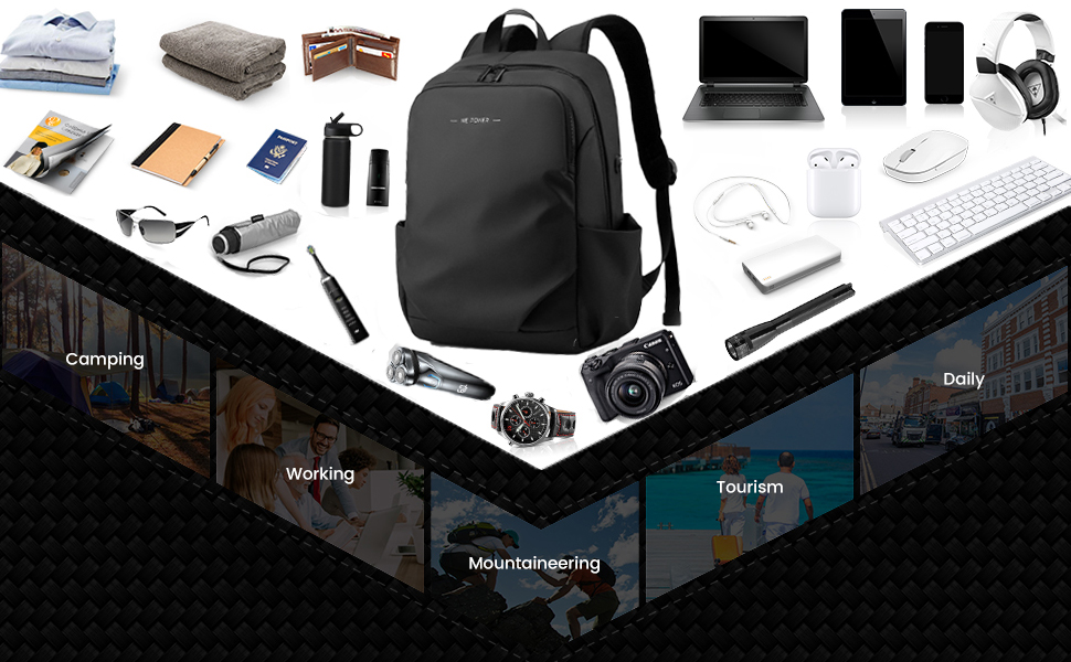 Business Work Computer Rucksack College High School Bags for Boys/Girls/Men/Women Laptop Notebook