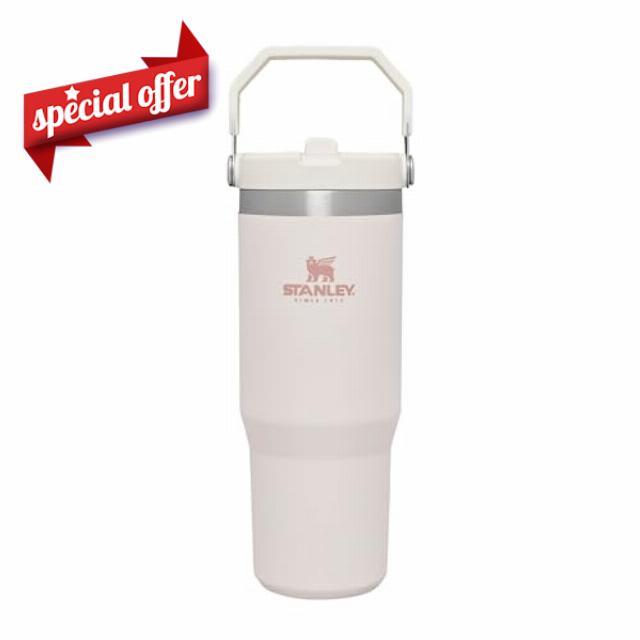 Stanley IceFlow Flip Straw Water Bottle with Straw 0.89L - Keeps Cold for 12+ Hours - Leakproof - Stainless Steel Water Bottle - BPA-Free Travel Mug - Easy to Carry - Dishwasher Safe