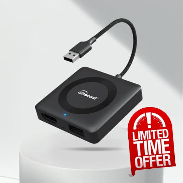 OTTOCAST Car TV Mate Built-in Wireless CarPlay Adapter - Fire TV Stick Converter for Car - Compatible with Set Top Box