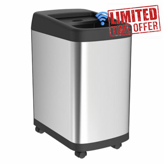 ELLO&ALLO 13 Gallon Kitchen Trash Can with Roll Up Lid