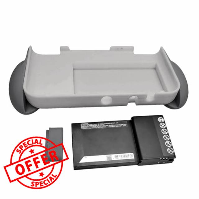 Customized New3DSXL Extra Large Rechargeable Battery Pack 5000mAh + Special Grip Cover
