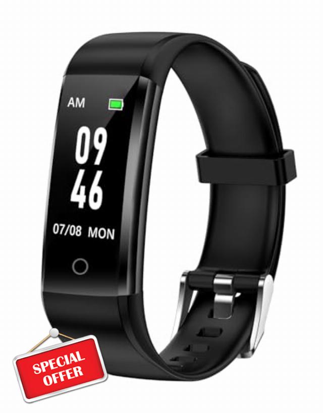 GRV Pedometer Watch Fitness Watch No Bluetooth/App/Phone Required