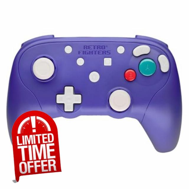 Retro Fighters BattlerGC Wireless 2.4G Controller Purple - Gamecube