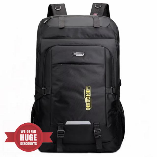 Ezmine 60L/80L Hiking Backpack Waterproof Camping Backpack Black Hiking Daypack Travelling Backpack for Men and Women Large Rucksack for Touring Climbing Outdoor Spo