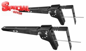 GennyGo RevX3 RV Bumper-Mounted Folding Adjustable Steel Cargo Supports for Box or Tray