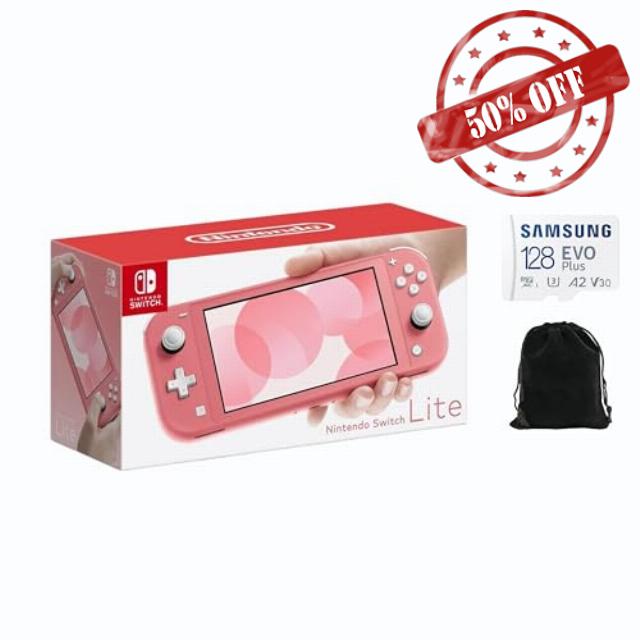 Nintendo Switch Lite Handheld Console - Coral