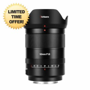 7artisans 50mm F1.8 Autofocus AF/MF Full Frame Portrait Camera Lens for Sony E-Mount A7 A7R A7S A9 A7C Mirrorless Cameras