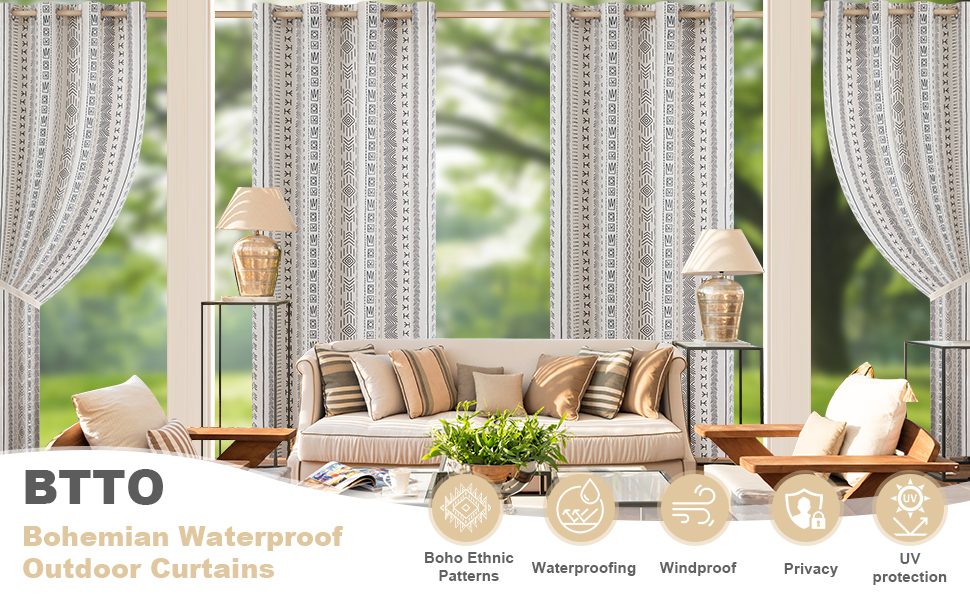 Bohemian Outdoor Curtains