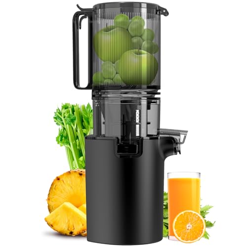 4.1-inch (104MM) Slow Cold Press Juicer with Extra Wide Feed Chute