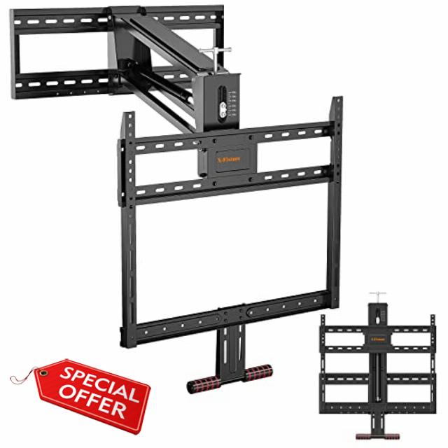 Fireplace Pull Down TV Mount over Fireplace