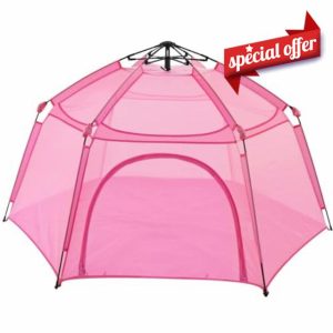 Alvantor Pop Up Playpen- Portable and Lightweight Indoor/Outdoor Play Yard with Protective Mesh