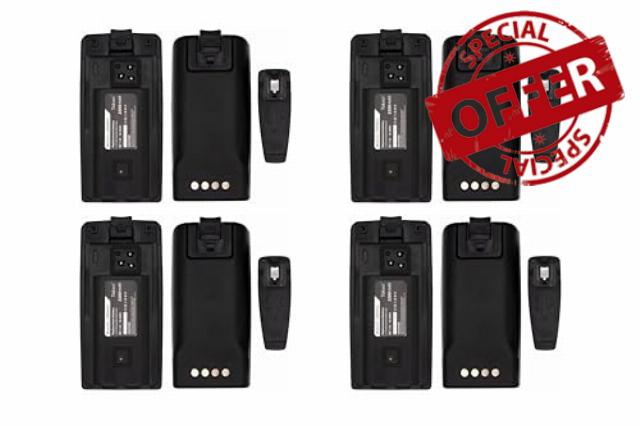 (4 Packs) RLN6305 2200mAh Li-ion Radio Battery Compatible for Motorola CP110 RDM2070D RDU2020 RDU2080D RDU4100 RDU4160D RDV2020 RDV5100