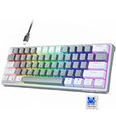 AULA 60 Percent Wired Mechanical Gaming Keyboard, 29 RGB Backlit Custom Hot Swappable Keyboard, B...