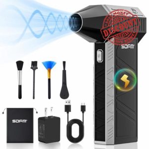 SDFM Electric Air Duster - 130000RPM Compressed Air Duster，3 Gear Adjustable Jet Dry Blower can Reusable Can for Computer Keyboard