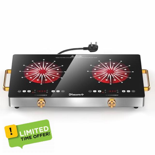 Disaenvir Portable Ceramic Hob 2 Zone