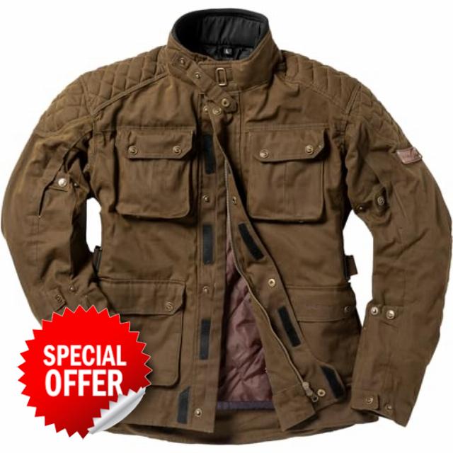 Black Bowland Wax Motorcycle Jacket CE Certified Class AA Unisex Water Repellent Textile Motorbike Bike Riding Armoured Protective Garme