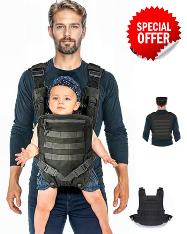 Safety-Certified Toddler and Baby Carrier - 1000D Nylon CozyOne Dad Baby Carrier with Full Back Support