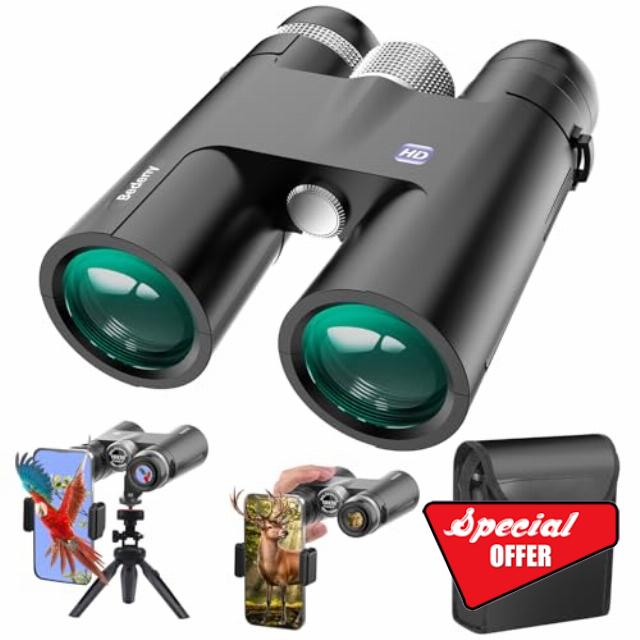 18x50 HD Binoculars for Adults with Upgraded Phone Adapter