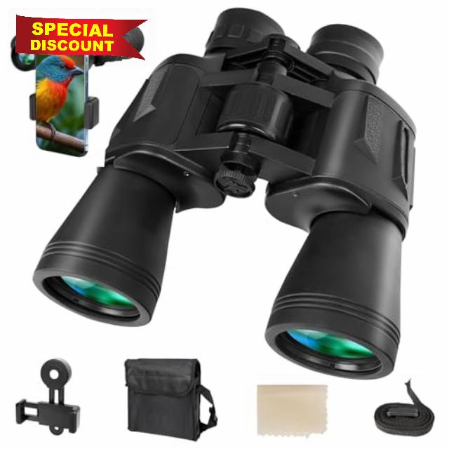 Binoculars for Adults 20x50 High Power - BAK4 Prism