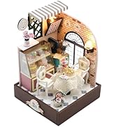 DIY Book Nook Kit with Accessories Miniature House Decorations, 3D Wooden Puzzle Booknook Bookend...
