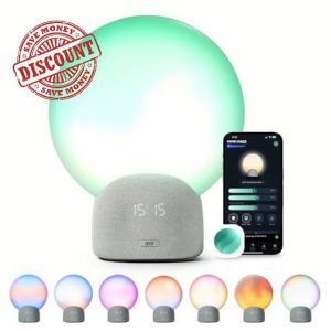 MindOasis Sunrise Alarm Clock White Noise Sound Machine for Sleep Lights