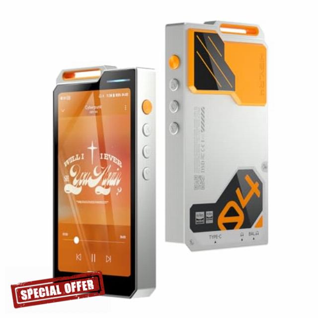HiBy R4 mp3 & mp4 Players spotify Player with Bluetooth and WiFi 4-Way HiFi DAP Android 12 OS 3.5mm po+4.4mm bal 32G+2TB Scalable Memory