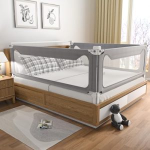 Upgrade Height Adjustable Baby Rail Guard Specially Designed for Queen Size Bed (3 Pack：78.7x78.7x59”)